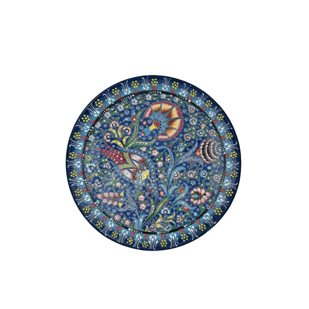 Ync Lace Hand Made Plate 25Cm (Blue), TUR-30435 BLUE